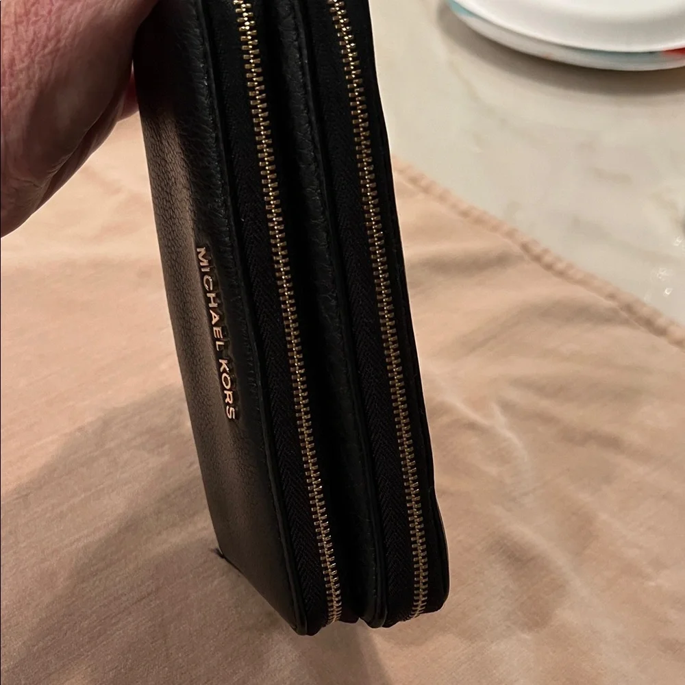 Michael Kors Black Leather Wristlet - Picture 12 of 16